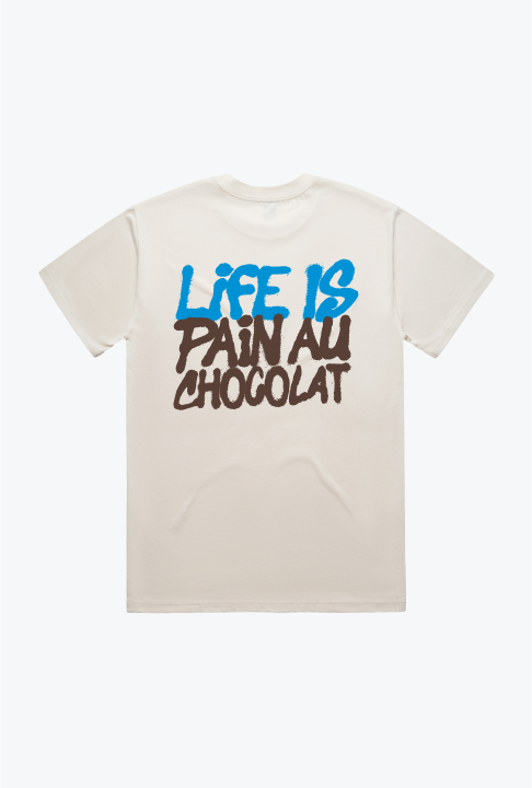 Life is Pain Au Chocolat T-Shirt - Ivory