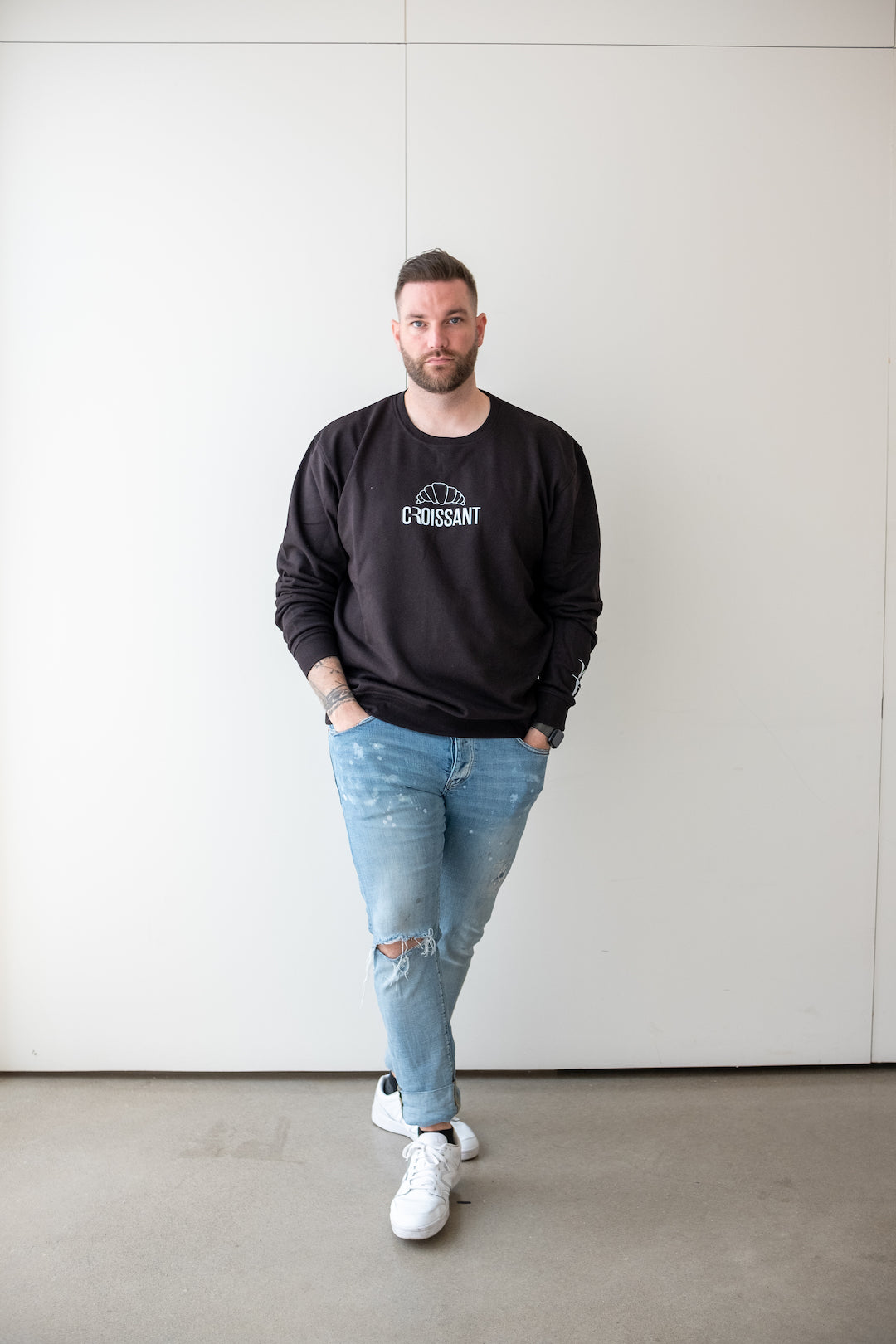 Croissant Crewneck - Black