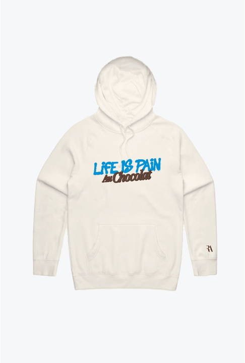 Life is Pain Au Chocolat Hoodie - Ivory