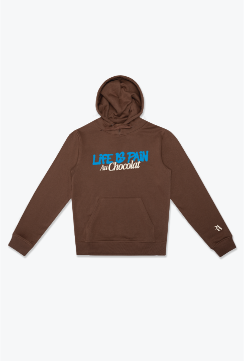 Life is Pain Au Chocolat Hoodie - Espresso