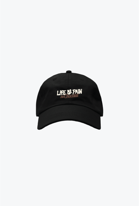 Life is Pain Au Chocolat Dad Cap - Black