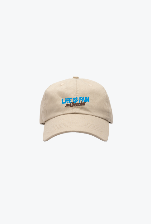 Life is Pain Au Chocolat Dad Cap - Ivory