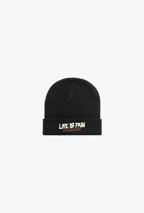 Life is Pain Au Chocolat Toque - Black