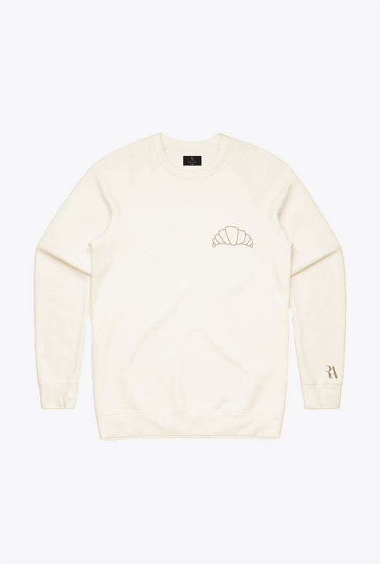Croissant Logo Crewneck - Ivory