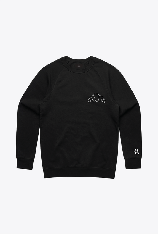 Croissant Logo Crewneck - Black