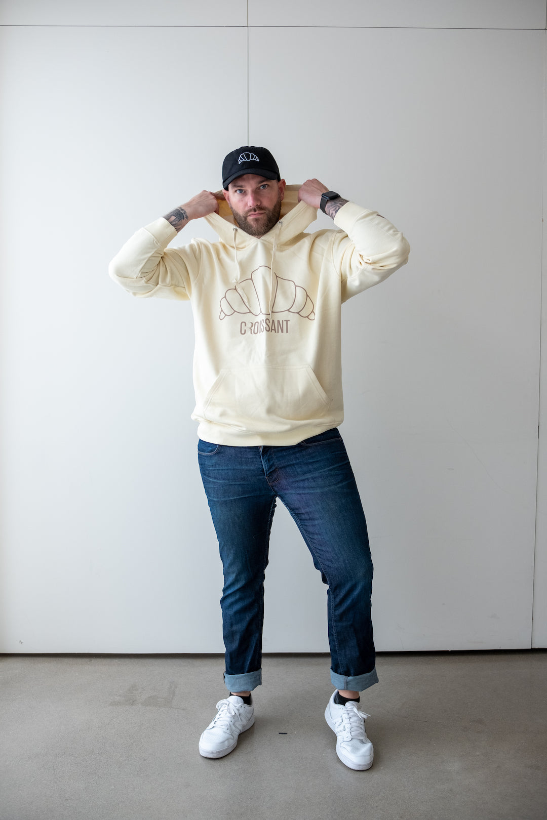 Croissant Hoodie - Ivory