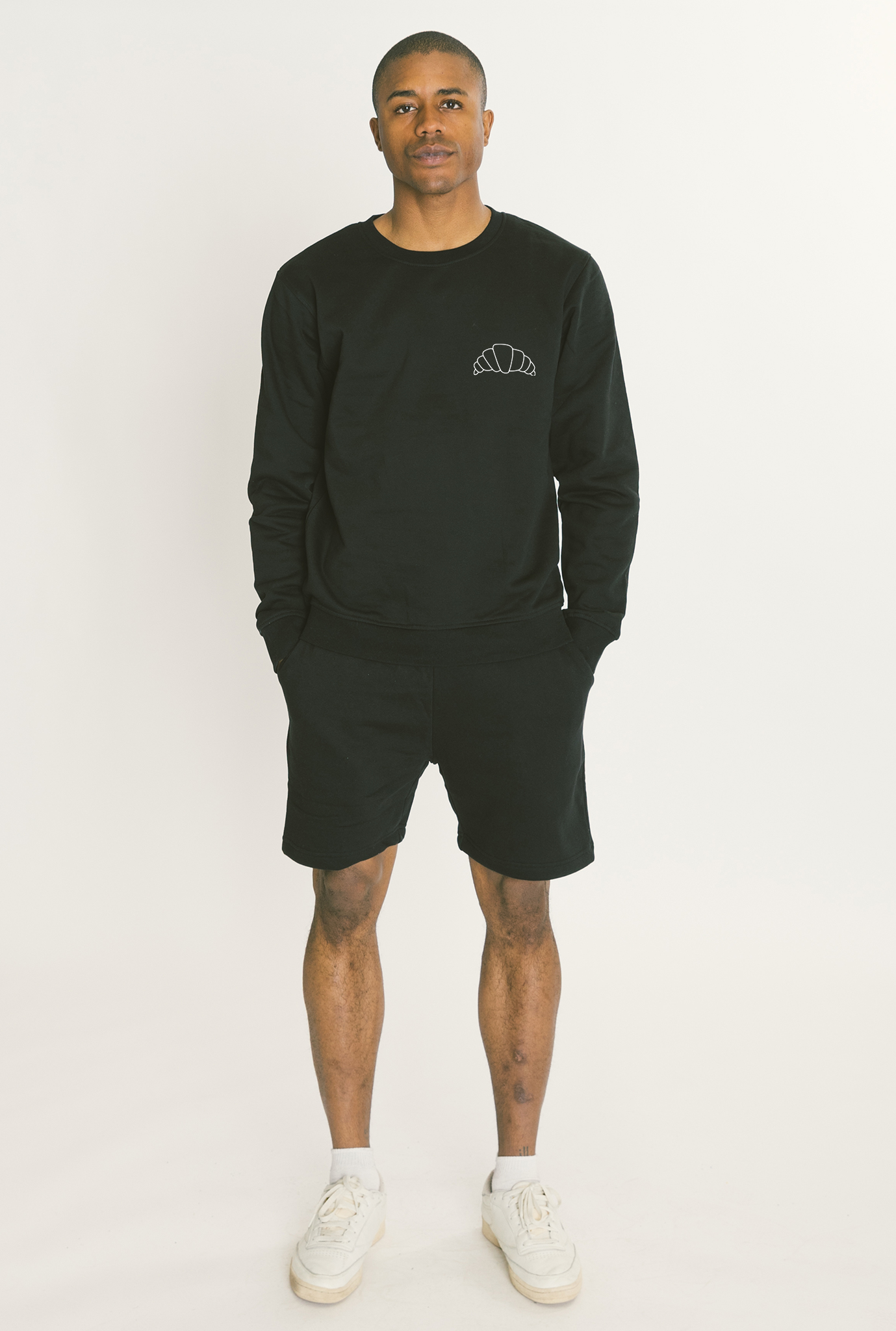 Croissant Logo Crewneck - Black