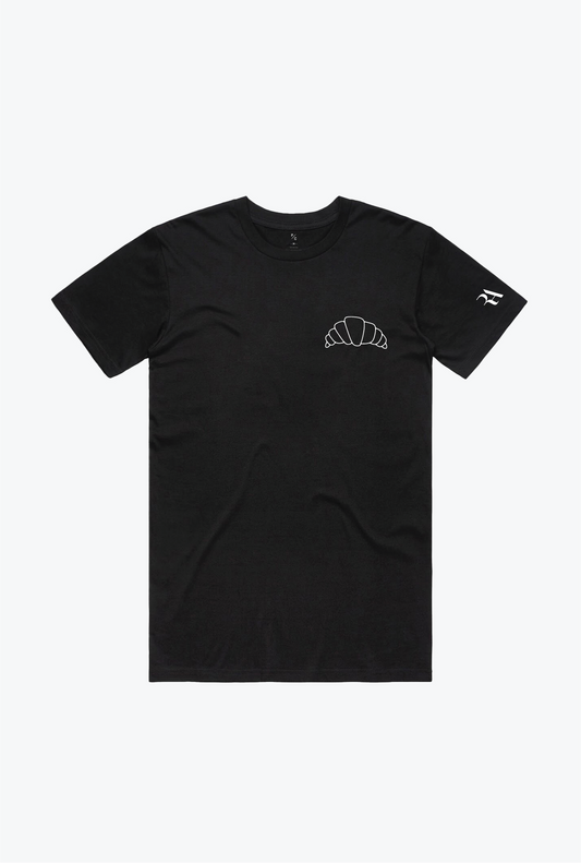 Croissant Logo T-Shirt - Black